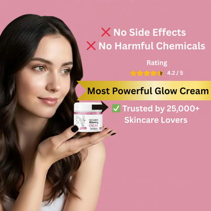 Skin Whitening Cream for Men & Women | Safe for All Skin Types | Instant Glow & Brightening | 50g Pack of 1