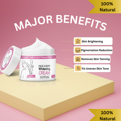 Skin Whitening Cream for Men & Women | Safe for All Skin Types | Instant Glow & Brightening | 50g Pack of 1