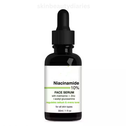 10% Niacinamide + Zinc Face Serum – Reduces Acne, Blackheads, Dark Spots & Pores | All in 1 Serum For All Skin Types (30ml)