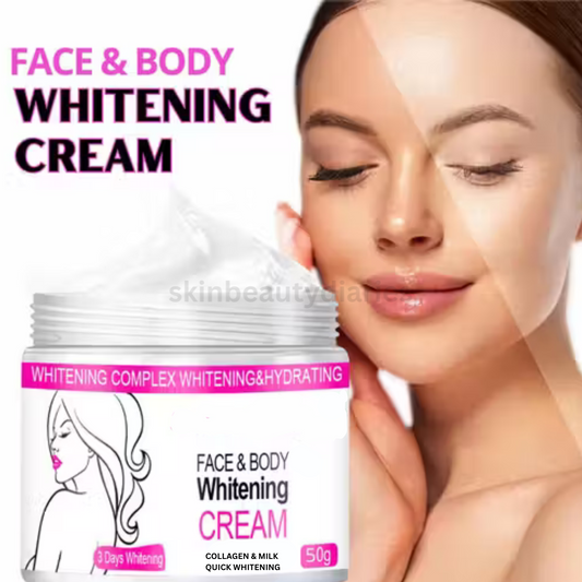 Whitening Cream for Tanning, Dark Spots, Intimate Areas, Elbows & Neck | Suitable for All Skin Types (Men & Women) - 50g (Pack of 1)