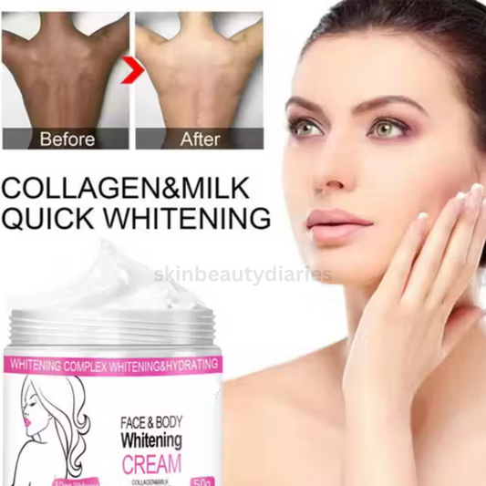 Whitening Cream for Tanning, Dark Spots, Intimate Areas, Elbows & Neck | Suitable for All Skin Types (Men & Women) - 50g (Pack of 1)