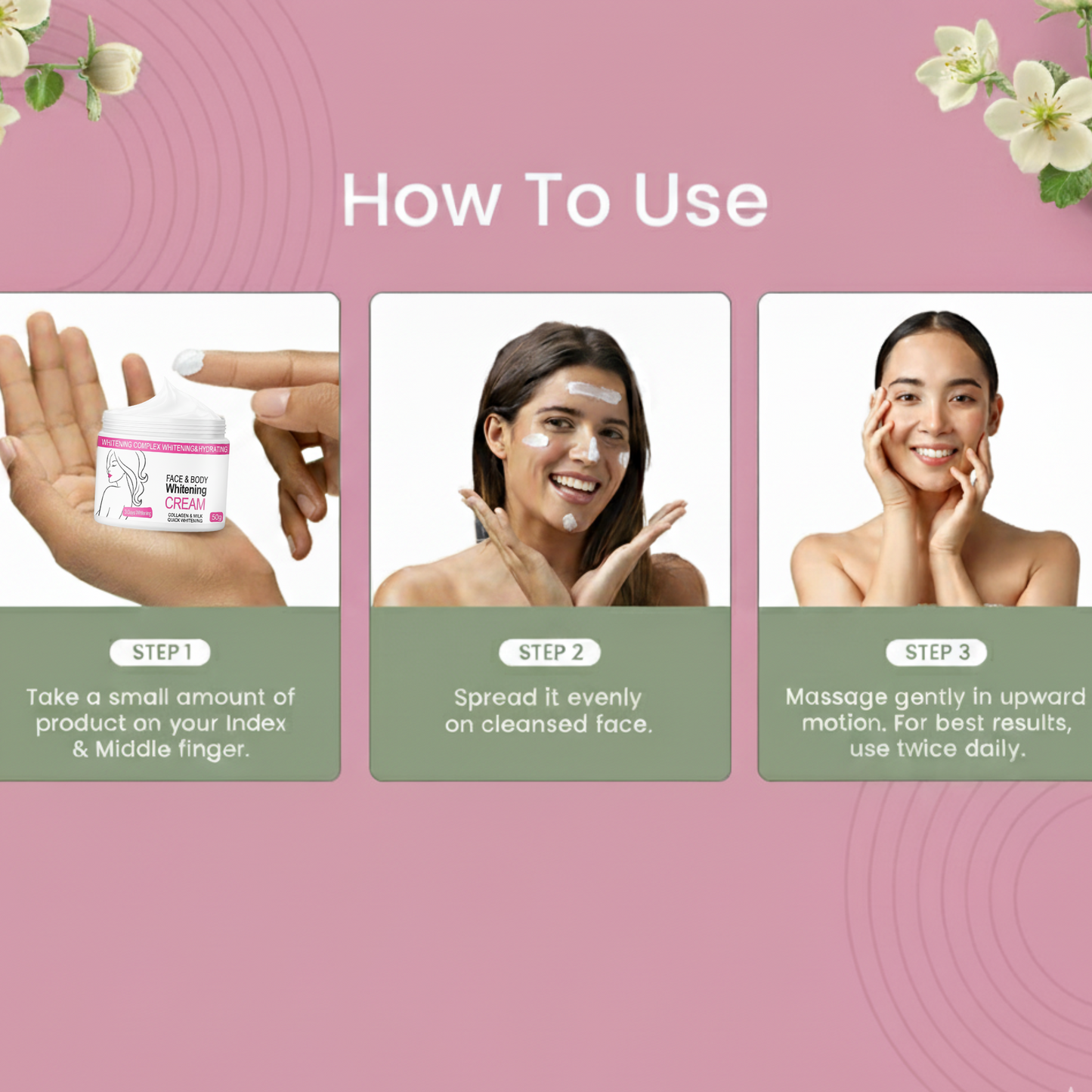 Skin Whitening Cream for Men & Women | Safe for All Skin Types | Instant Glow & Brightening | 50g Pack of 1